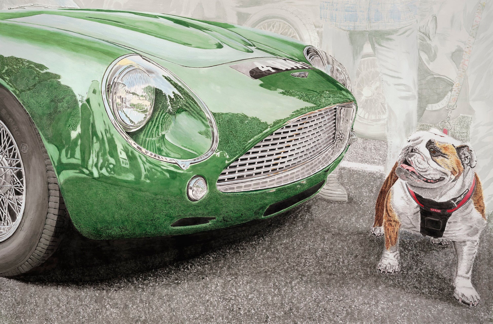 Aston Martin DB4 GT Zagato Watercolor