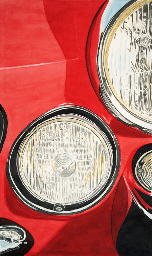 Ferrari 250 GT Lusso Lights Watercolor