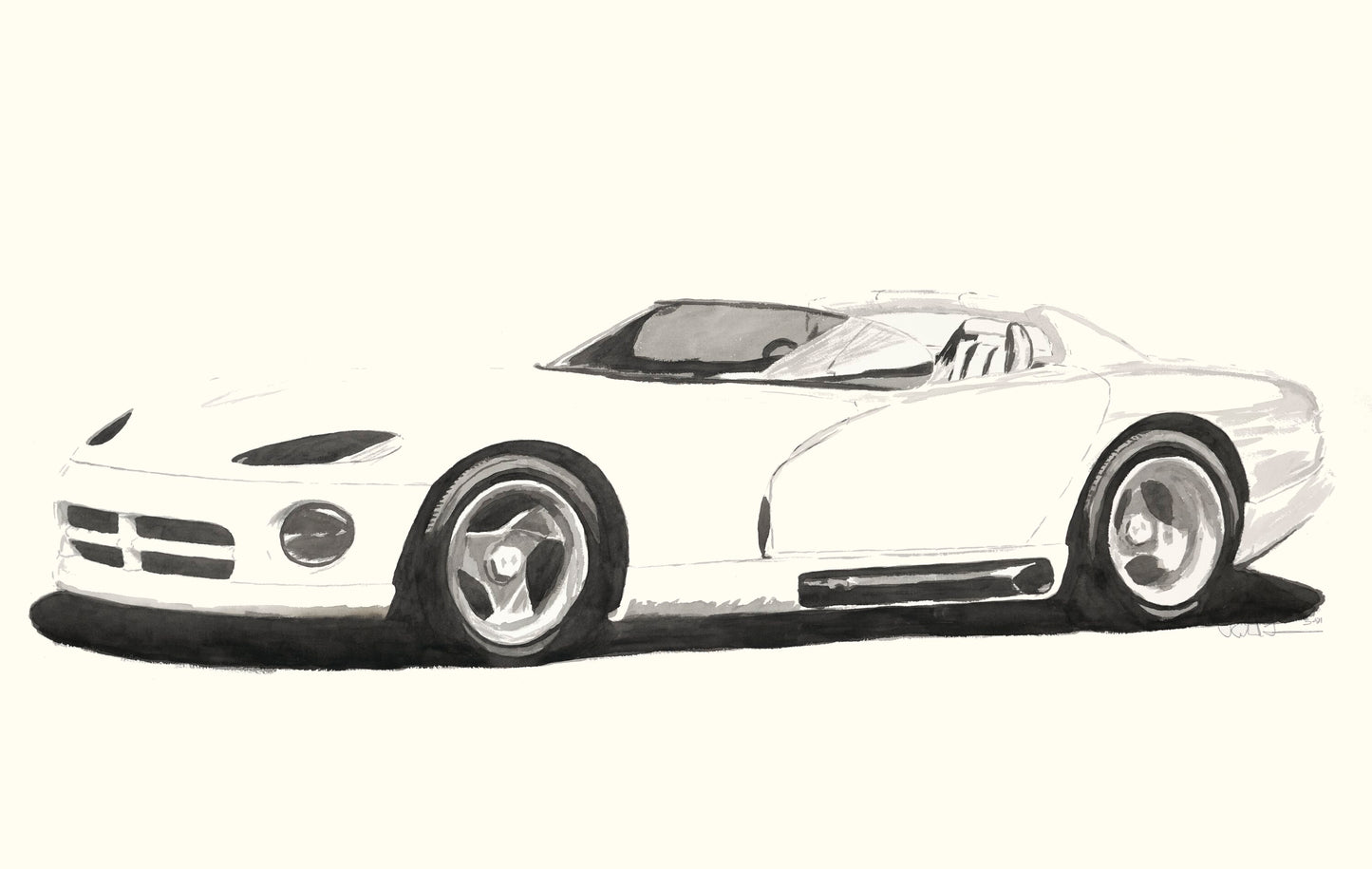 Viper Prototype in B & W